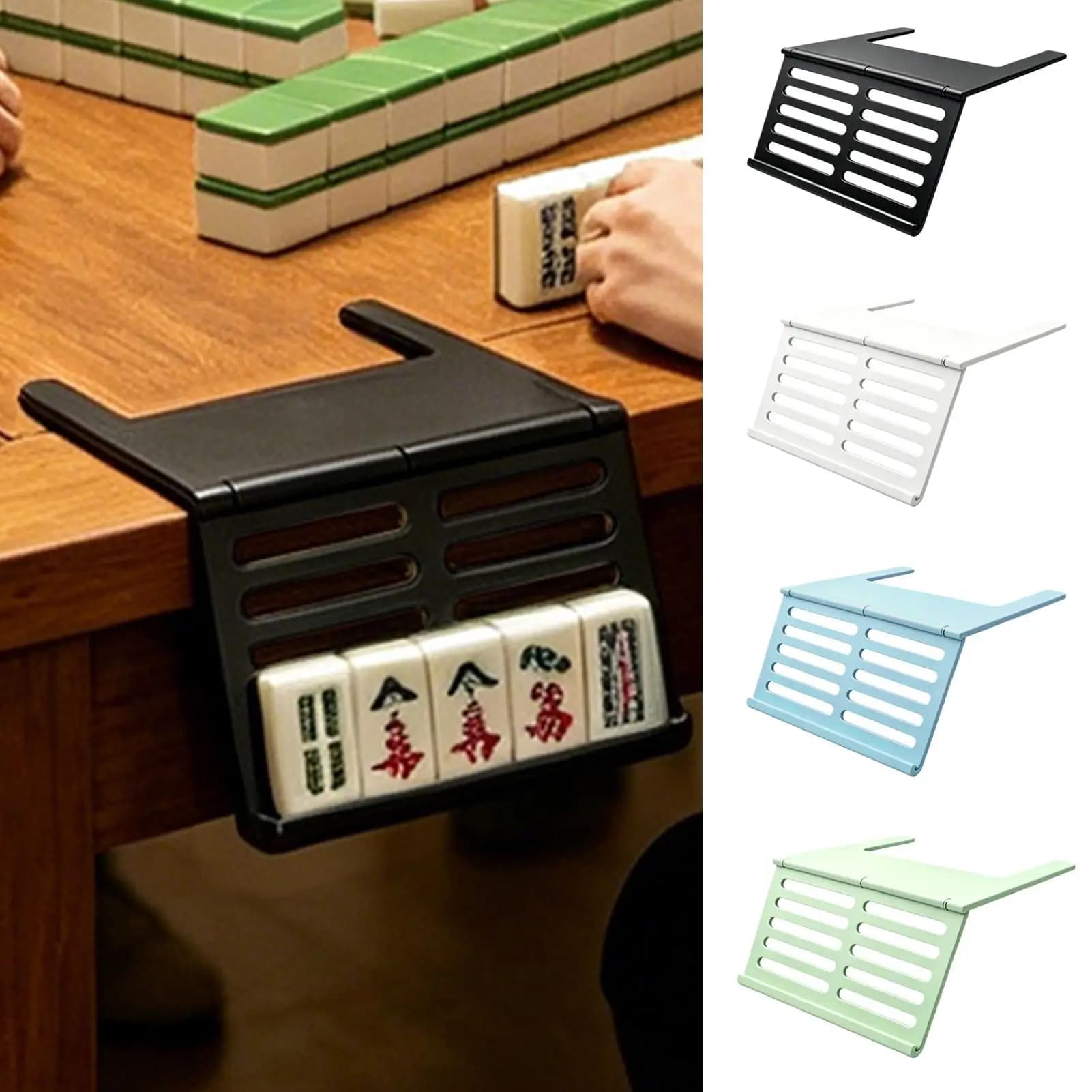 Mahjong Card Holder Foldable Angled Viewing Display Rack Mahjong Tile Rack Card Holder for Family Gatherings Game Night Party