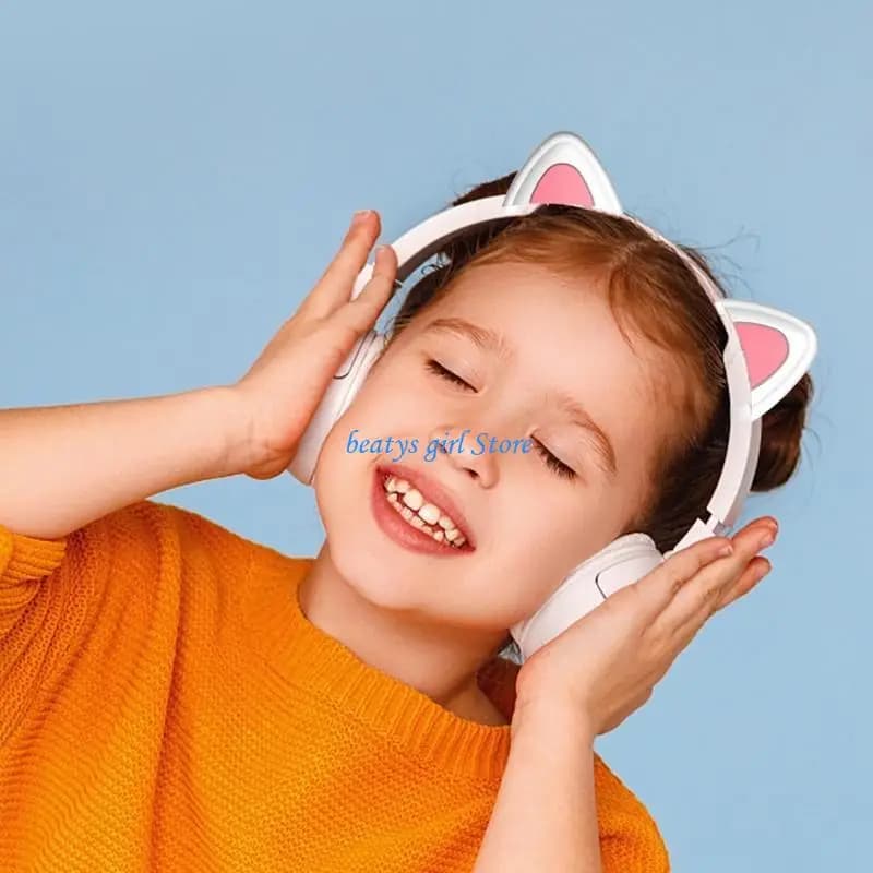 C7AB Attachable Kitten Ears Universal for Gaming Headset for Ideal Gifts for Boys Girls Cats Ear Decoration Cosplay Kitten