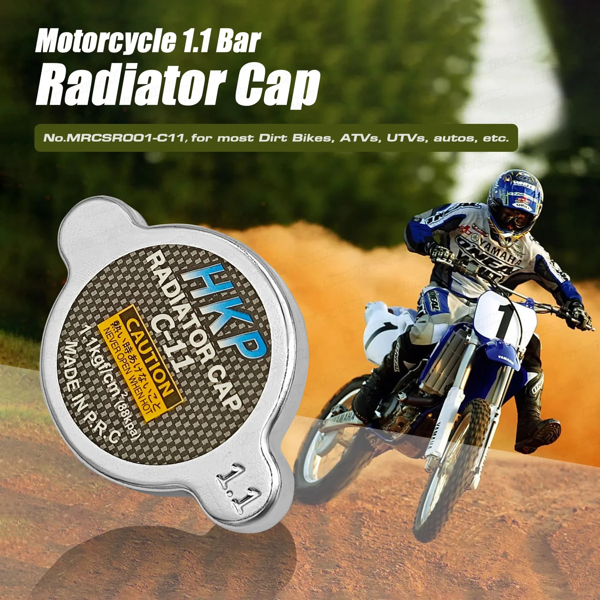 Tappo radiatore universale per moto in acciaio inossidabile Coperchio sistema di raffreddamento sottoassemblaggio 1.1 Bar per furgoni ATV UTV per bici da cross automatica