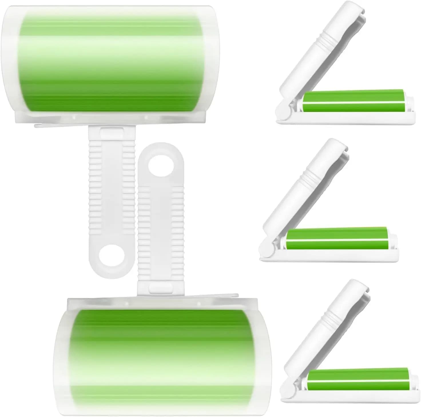 5-Pack Reusable Washable Lint Roller, Travel Pet Hair Remover with Cover, Medium & Mini