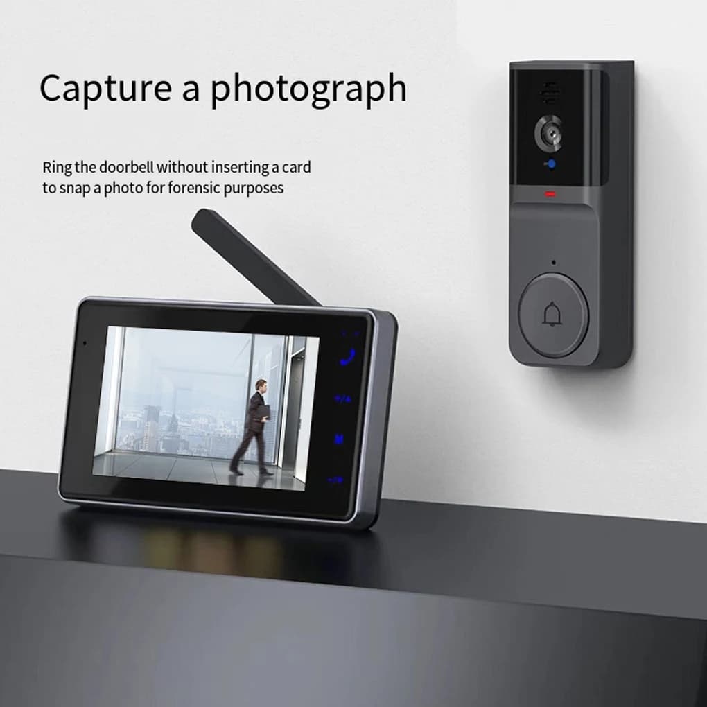 Campanello Wireless Senza Abbonamento con Telecamera HD, Interfono Bidirezionale, Facile Installazione