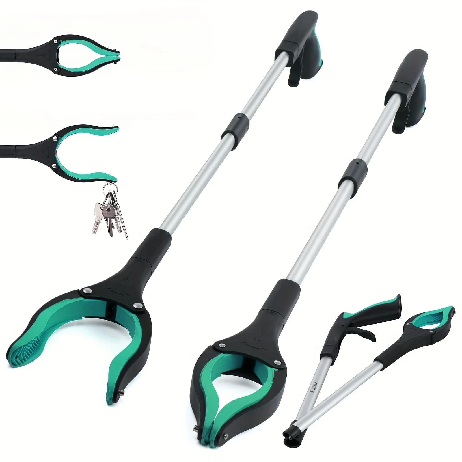 Waste collection clamp with 360 ° Rotating clip, 32 inch lightweight and durable elderly caliper, clamp, tool to grab the elderly