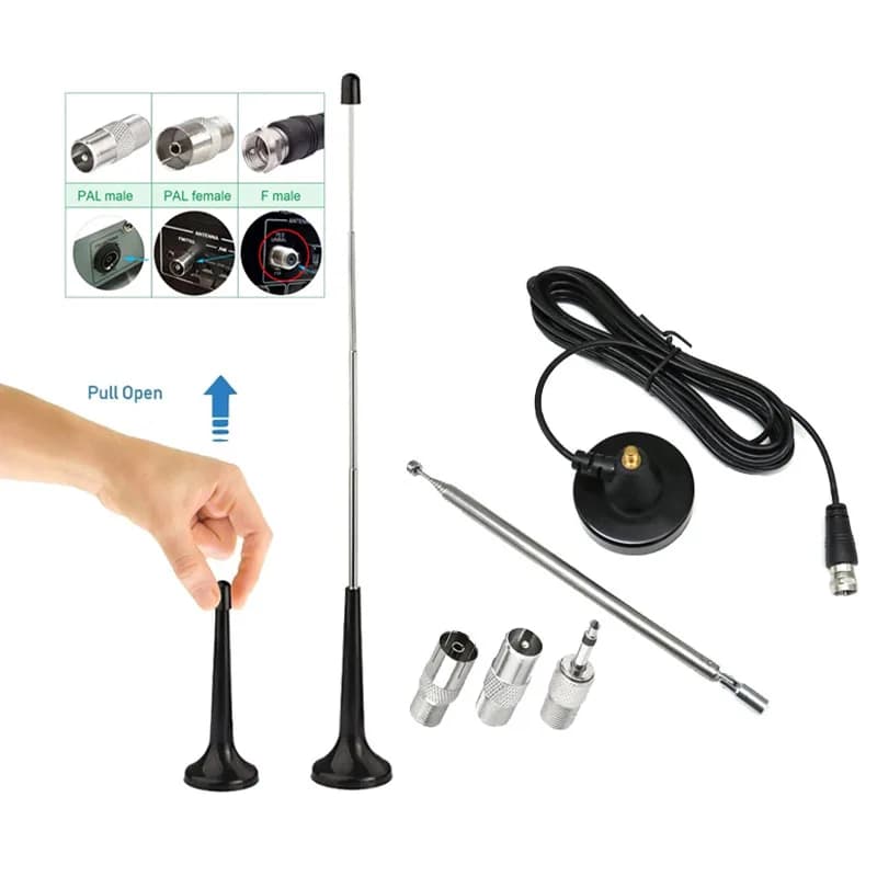 Antenne telescopiche con segnale costante ad alto guadagno 5dbi per radio TV Accessori Antenne amplificate DAB FM per interni portatili per uso domestico
