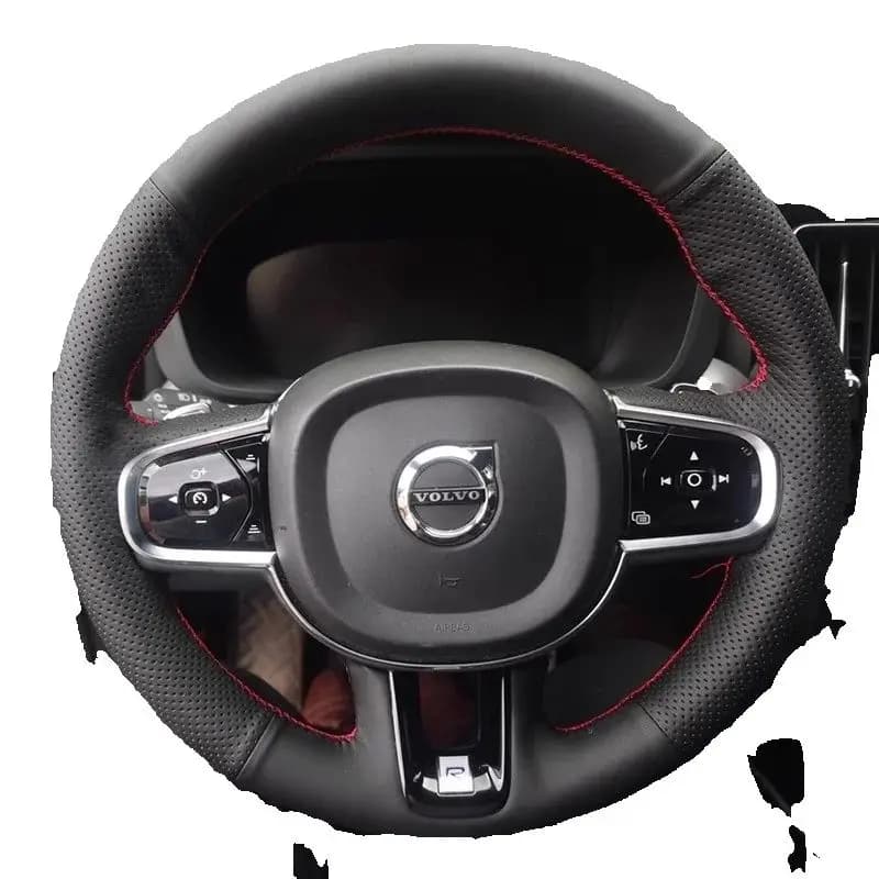 For Volvo V60 V40 XC90 S60 S90 XC40 S80 V90 sewing black anti slip cover for real leather car spare parts