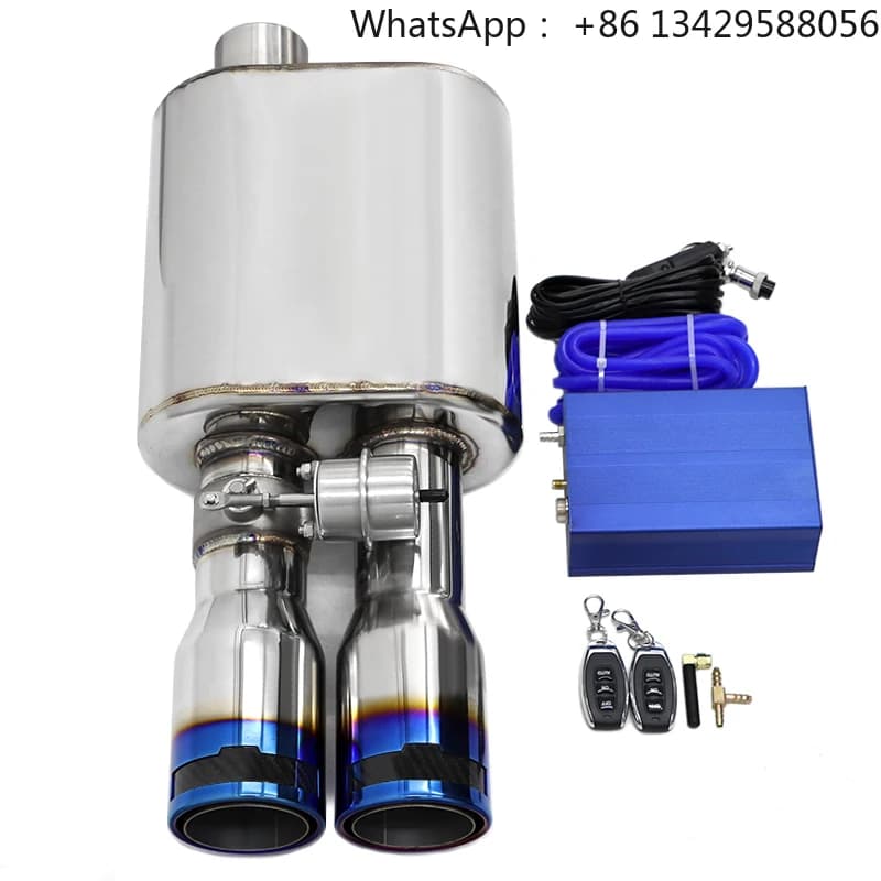 Auto Universale 2.5/3 Pollici 63/76mm Silenziatore Valvato Vuoto con Punta di Scarico Telecomando REMUS Tubo Di Scarico Valvetronic