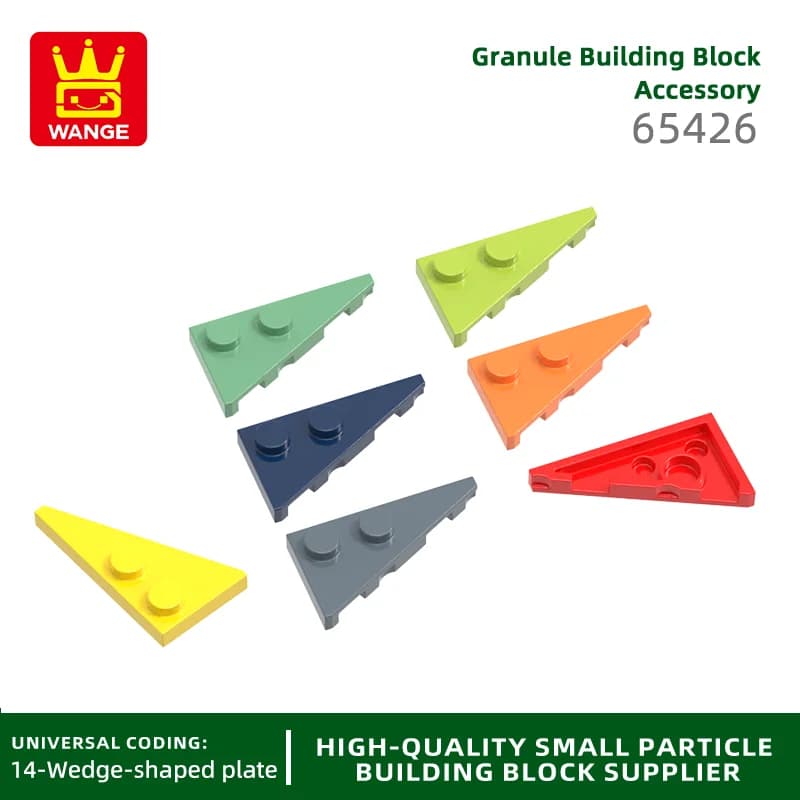 Wange187 Pz/lotto65426 2x4 Piastra Cuneo A Punta DestraBuilding Blocks Moc Accessori di Colore Compatibile con il Mattoni FAI DA TE Pezzo di Ricambio Giocattolo