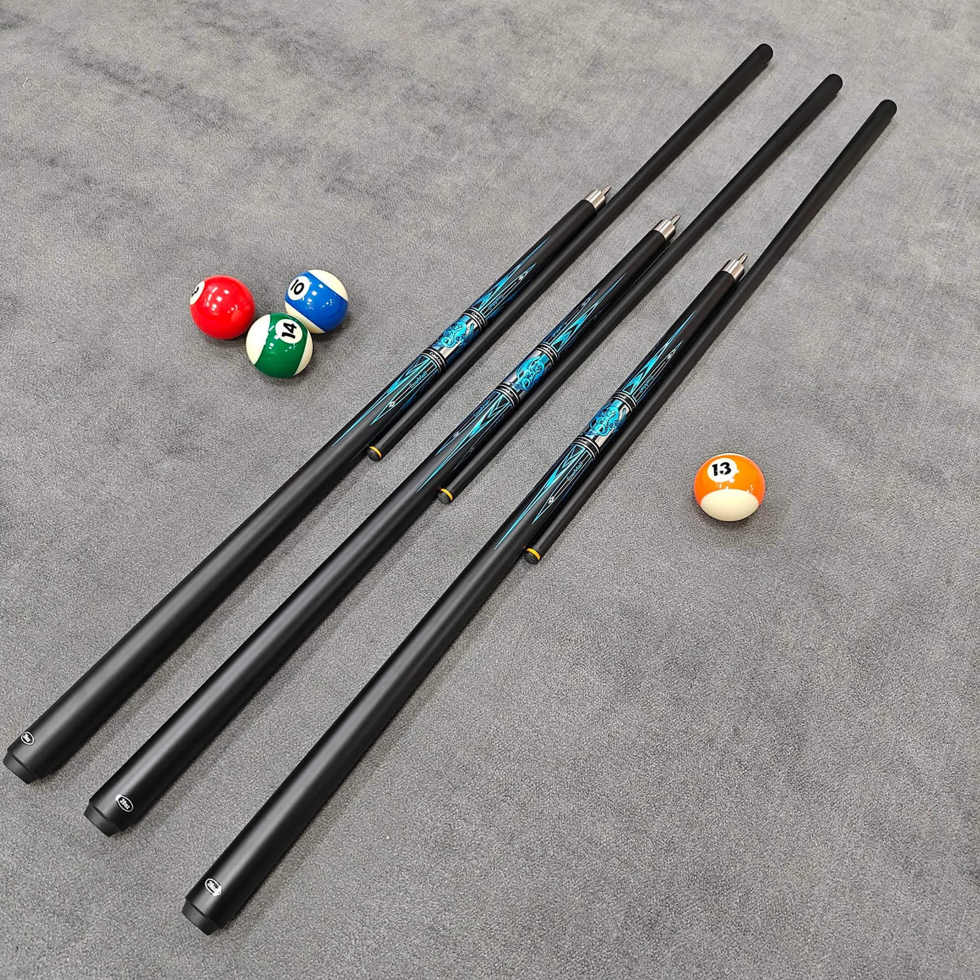 Matte blue embossed dragon, premium texture, 12.5mm wear-resistant tip, low-deflection shaft, stable accurate shots