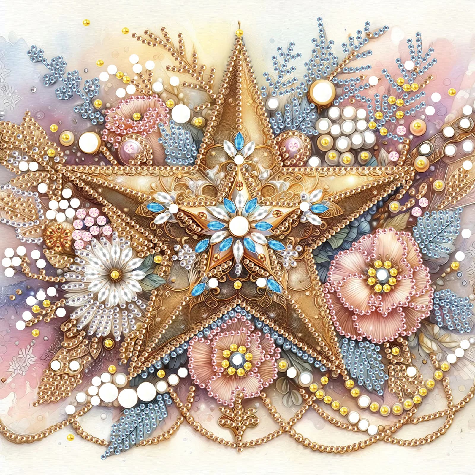 Kit di pittura artistica con diamante a forma speciale stella per principianti adulti, kit di forme speciali con diamante di cristallo per regalo di decorazione della parete di casa