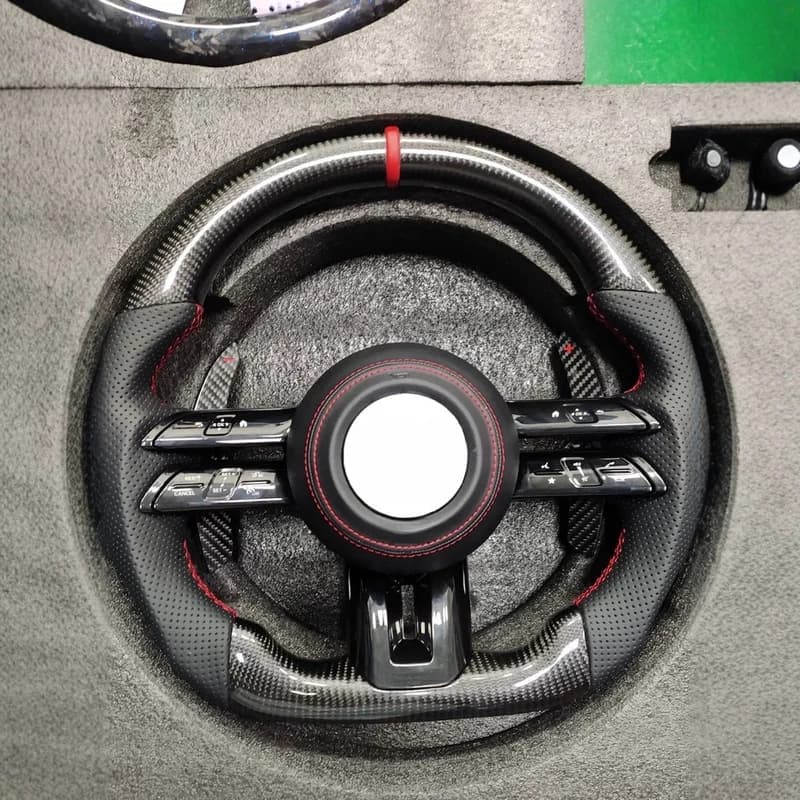 For Mercedes Benz A B C E S Class GLE GL AMG Coupe Old To New Butterfly Steering Wheel Horn Cover Decorative Cover