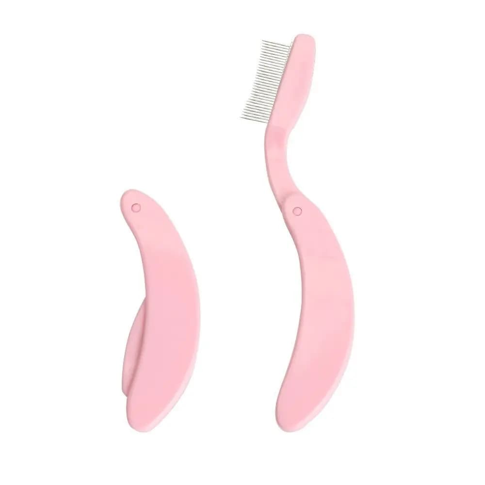 Pettine Separatore per Ciglia Pieghevole, Denti in Acciaio Inossidabile Ultra-fini, Spazzola per Mascara, Strumenti per il Trucco