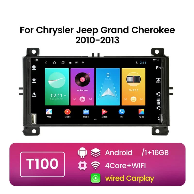 MEKEDE Android Car Radio screen per Jeep Grand Cherokee WK2 2010-2013 2 Din Car Multimedia Video Player WIFI BT Wired Carplay