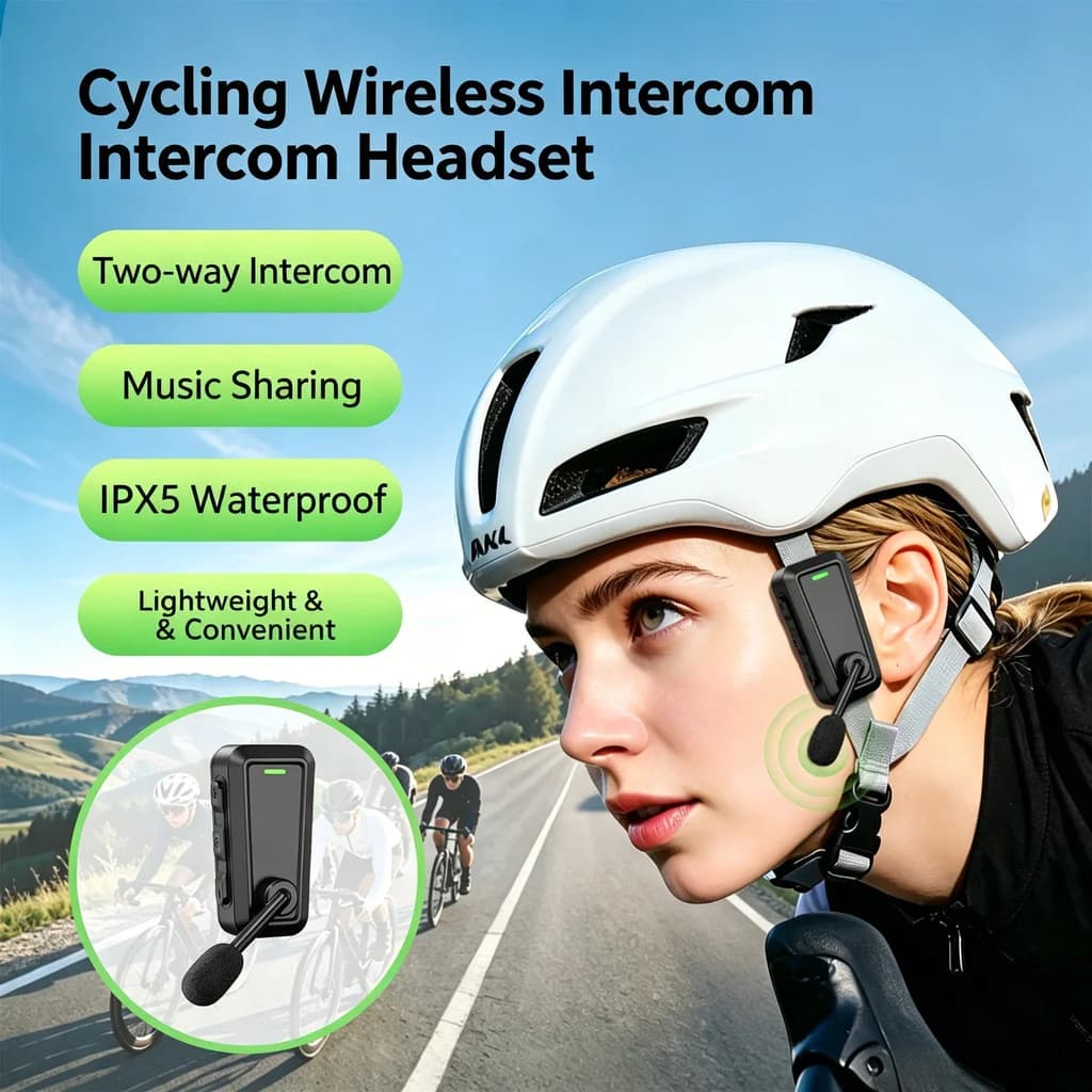 C10 Outdoor Cycling Mountain Bike Wireless Bluetooth Music Sharing Earphones Ski Climbing Helmet Intercom Earphones