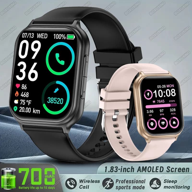 Nuovo Smartwatch Bip 6 Pro 2026 per Uomo e Donna, Sport all'Aperto, Fitness, Monitoraggio Frequenza Cardiaca, GPS, Impermeabile IP68, Chiamate Bluetooth