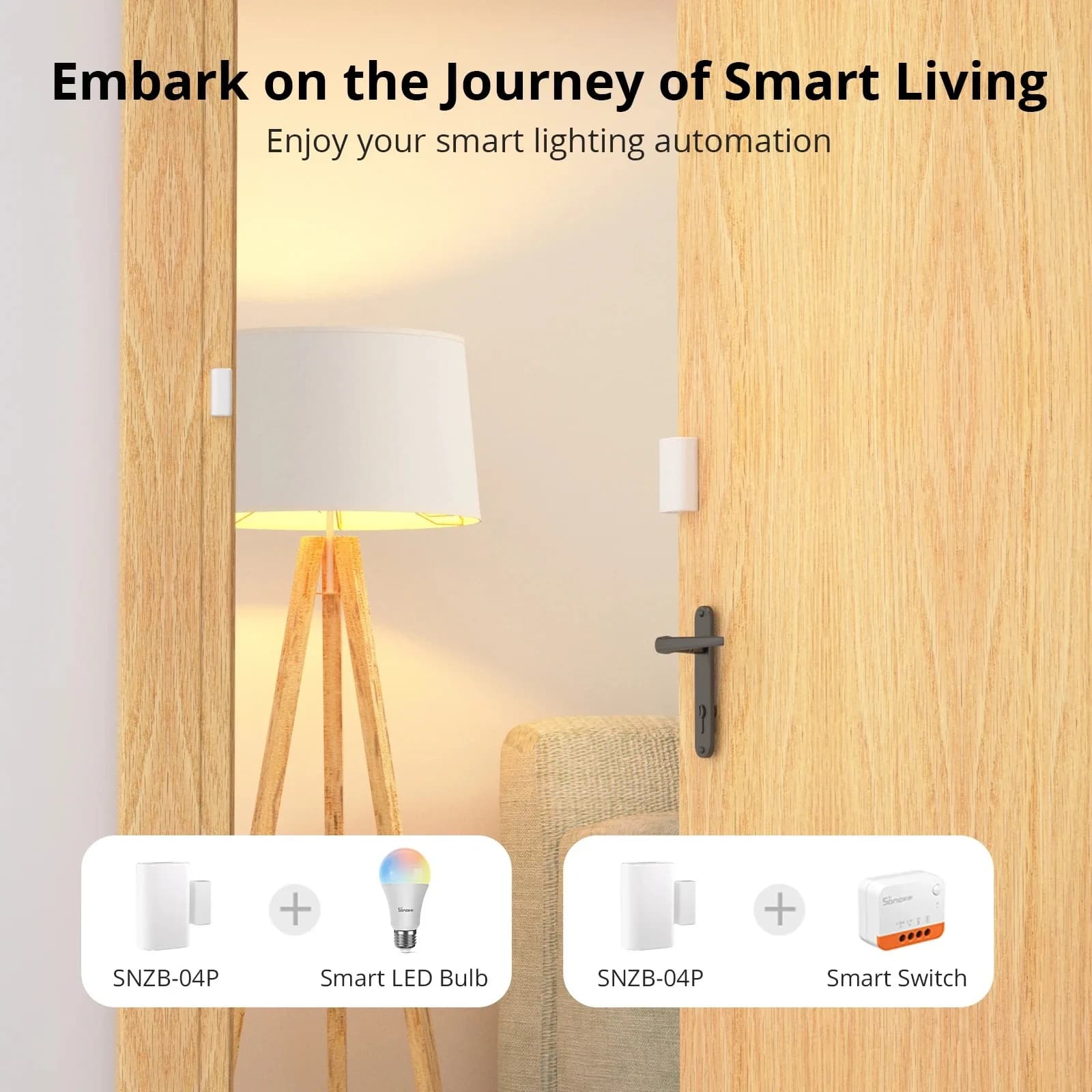 SONOFF Zigbee SNZB-04P Sensore per porte e finestre Monitoraggio wireless EasyLink Sensore per porte e finestre Allarme antifurto di sicurezza domestica