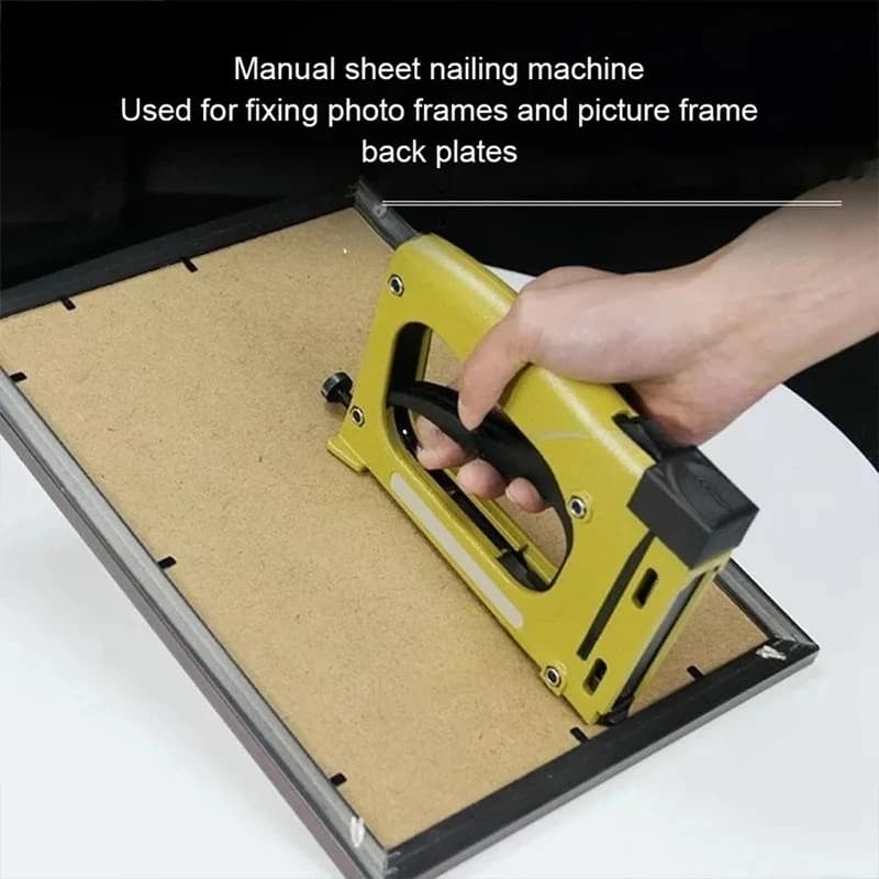 New Metal Handheld Stapler Industrial Art Photo Frames Stapler Portable Nail Tracker Framing Tool