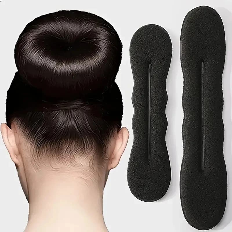 2 pezzi testa a sfera bigodino per capelli testa di bocciolo di fiore bastone per capelli braider hair styling