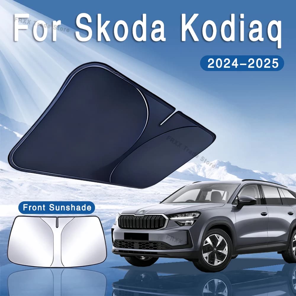 Per Skoda Kodiaq 2024 2025 MK2 Pieghevole Auto Visiera Parasole Parabrezza Anteriore Parasole Isolamento Termico Estate Colling Accessori Auto