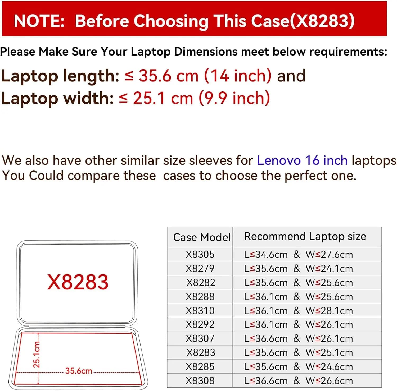 Custodia protettiva rigida in EVA per ThinkPad E16 1/2 da 16 pollici, Lenovo ThinkBook 16 Gen 8 da 16 pollici, IdeaPad Pro 5/5i (X8283)