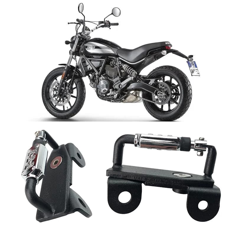 For Ducati Scrambler 800 Scrambler 400 Motorcycle Helmet Lock Password Mount Hook Side Anti-theft Security