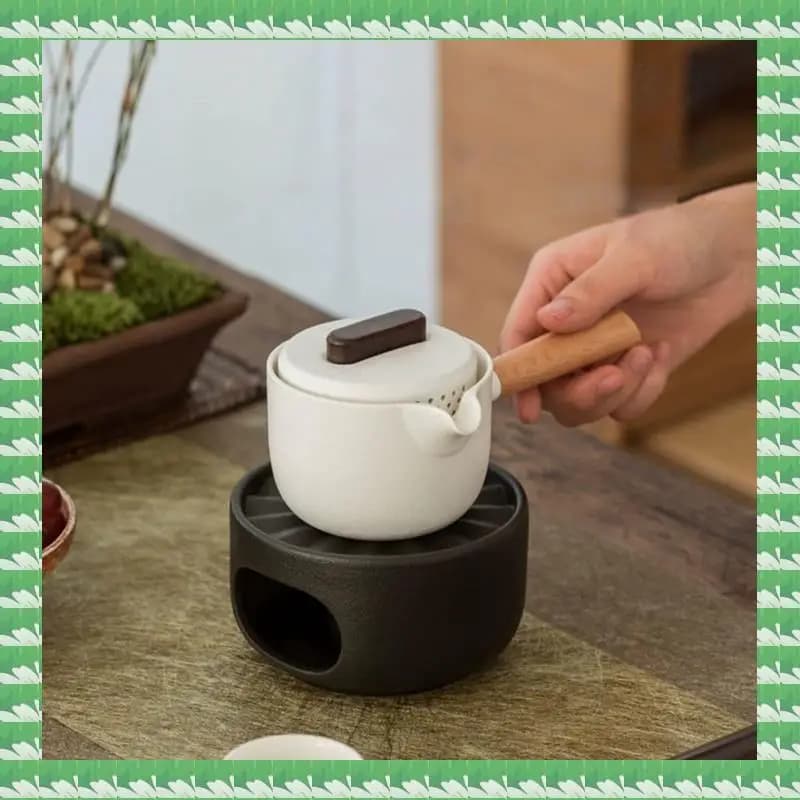 ONCE Coffee And Tea Warmer With Spoon With Candle Hold Fit For Heating Coffee Warmer For Teapot (Black)