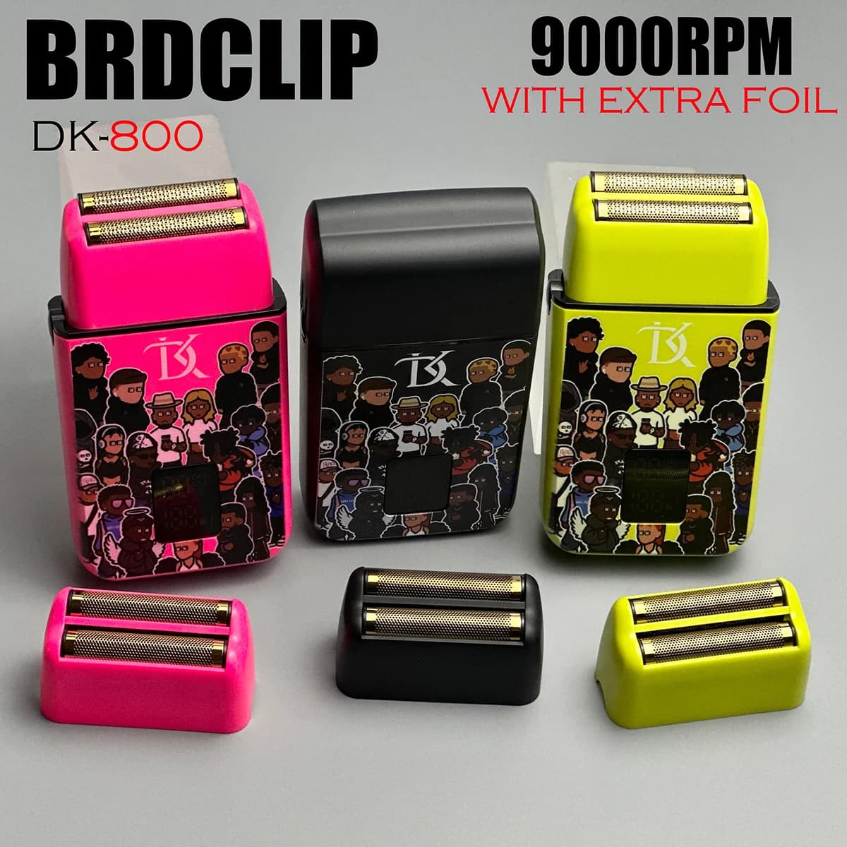 9000 RPM Electric Razor BRDCLIP DK800 Professional Haircuts for Men Barba Trimmer Cartoon Graffiti Hair Cutting Machine Salon