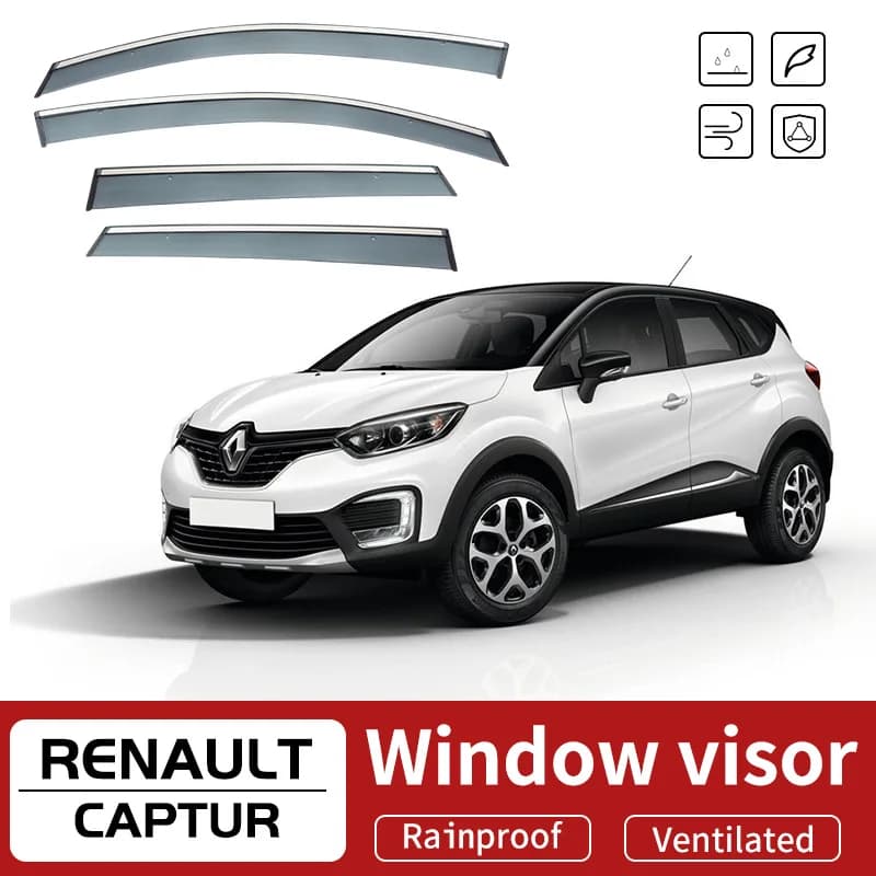 Per RENAULT CAPTUR Kaptur 2015-2019: Deflettori per Finestrini Auto, Tendalini Parasole Antipioggia per Finestrini Laterali, Accessori Auto