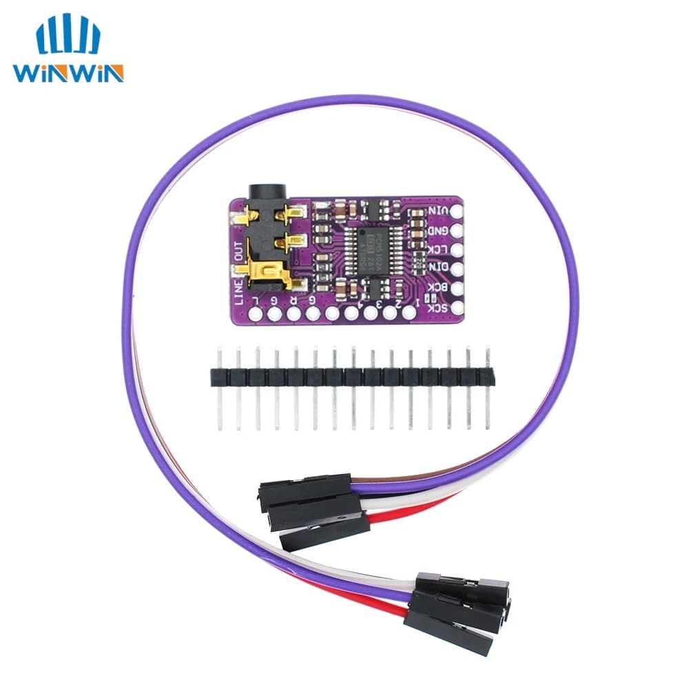 PCM5102A I2S DAC Decoder GY-PCM5102 I2S Reader Module for Raspberry Pi PHAT Format Digital Audio Card PCM5102
