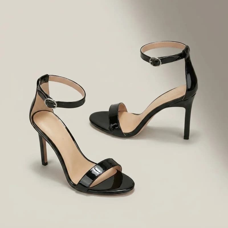TOMONYE, One-Word Buckle Stiletto Heels — Women's, New-Summer, European-Style, #TY-26-ST03, Fashion High-Heel Sandals
