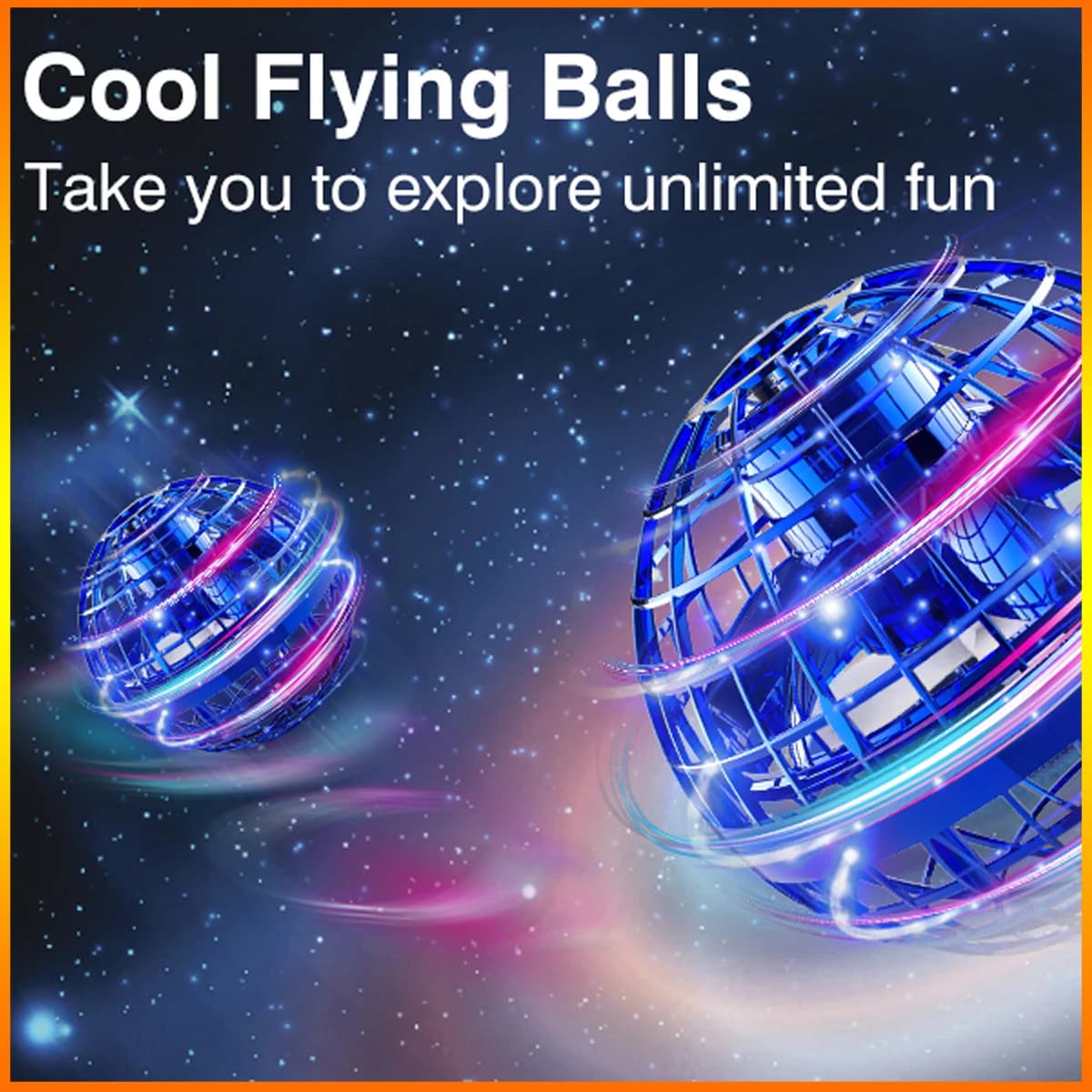 Galaxy Ball Flying Orb Ball Toy Globo cosmico Boomerang Hover Ball Fidget Spinner Mini Drone Giocattoli fantastici Regali per ragazzo 6+ anni