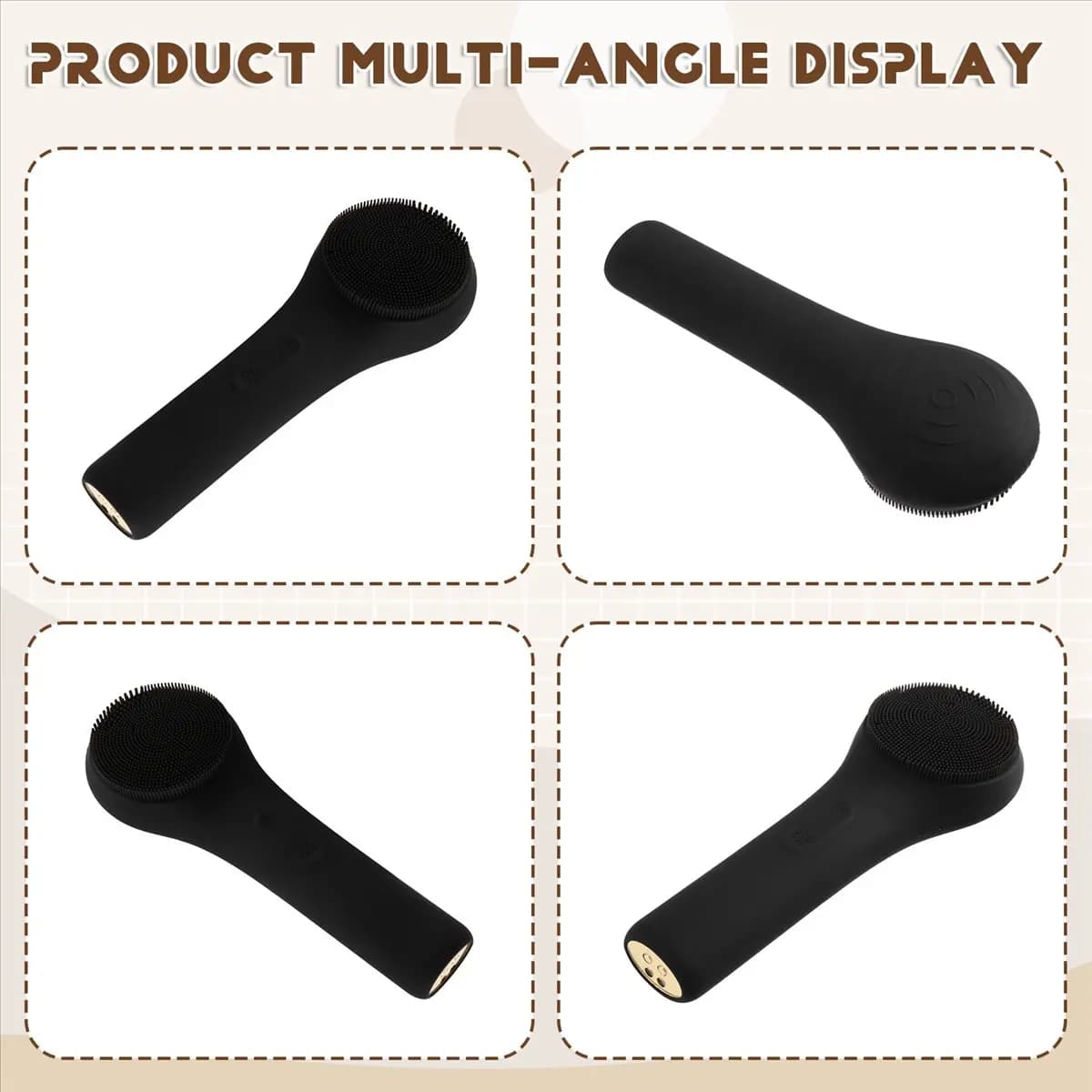DT81 Electric Silicone Facial Brush Clean Face Clean Brush Waterproof Acne Blackhead Remover Pore Cleaner Massager