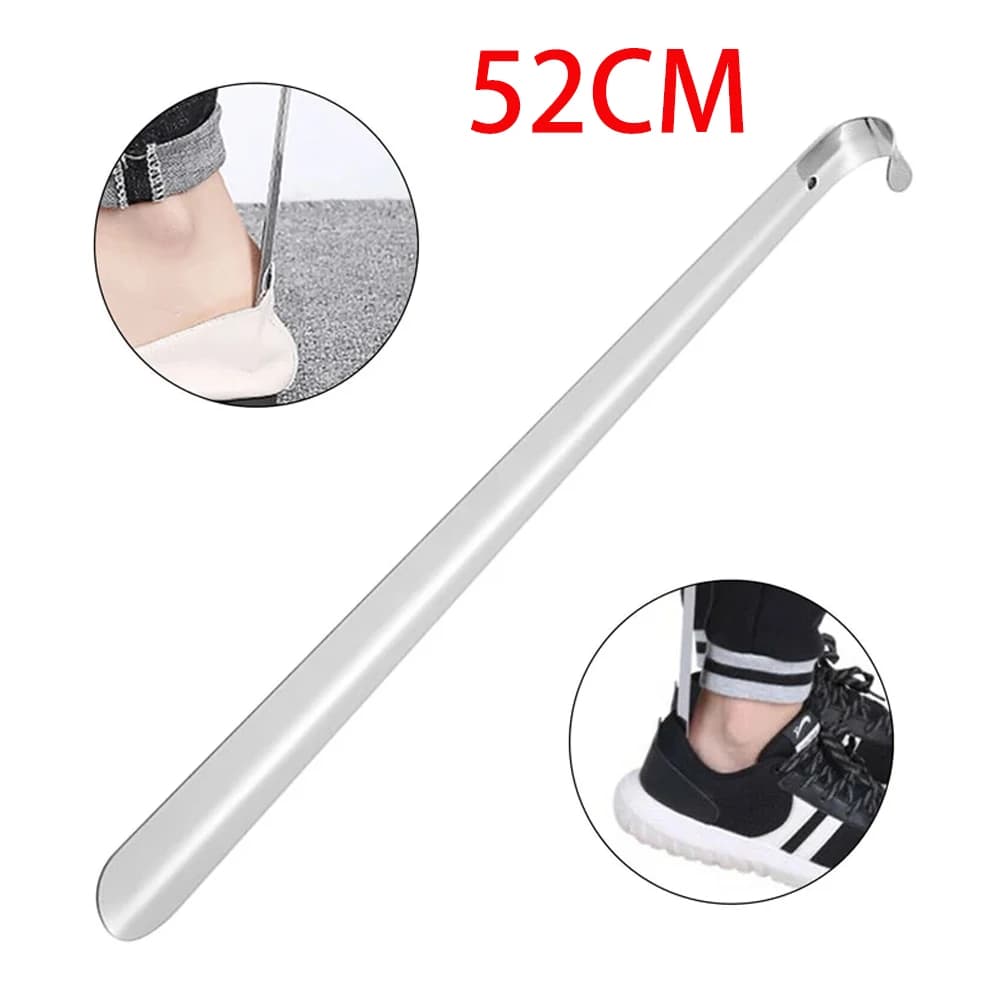 52 cm Silver Stainless Steel Shoe, Extra Long, Ausil to Wear and Remove Shoes Easily