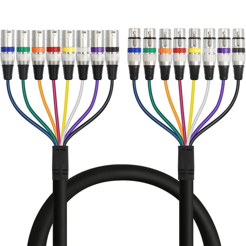 AT12 8-Channel XLR Male-To-Female Audio Cable 3Pin 3Meter