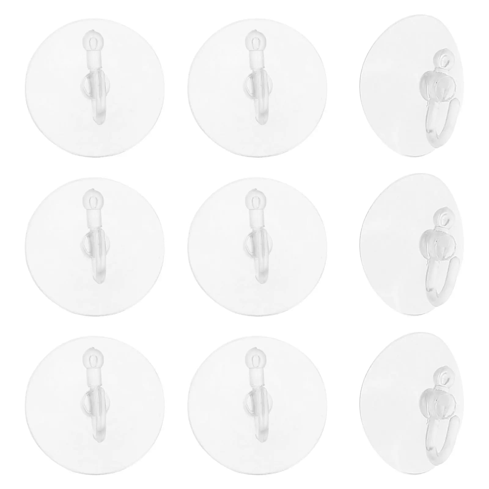 40 ganci a ventosa trasparenti in plastica trasparente resistente rimovibile per bagno, cucina, finestra, vetro, parete, resistente