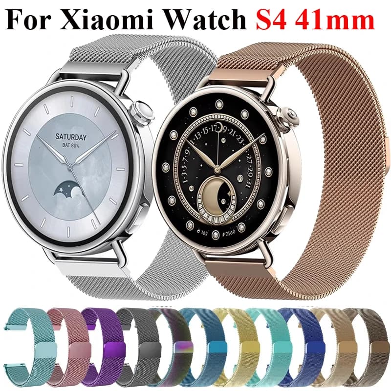 Cinturino ad anello milanese da 18 mm per Xiaomi Watch S4 41mm Bracciale moda uomo donna per Xiaomi S4 41mm Cinturini per orologi intelligenti Accessori