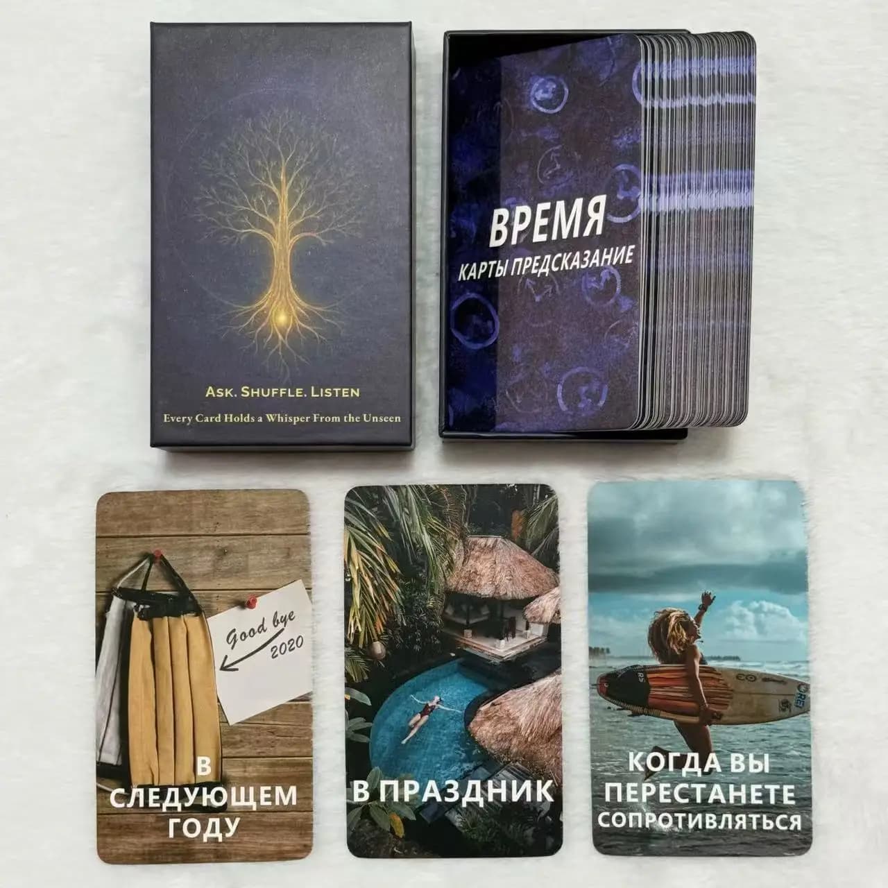 Mazzo Oracle a tema russo, carte Oracle per la previsione del tempo per la lettura energetica e la realizzazione di decisioni, 12x7 cm, 54 carte