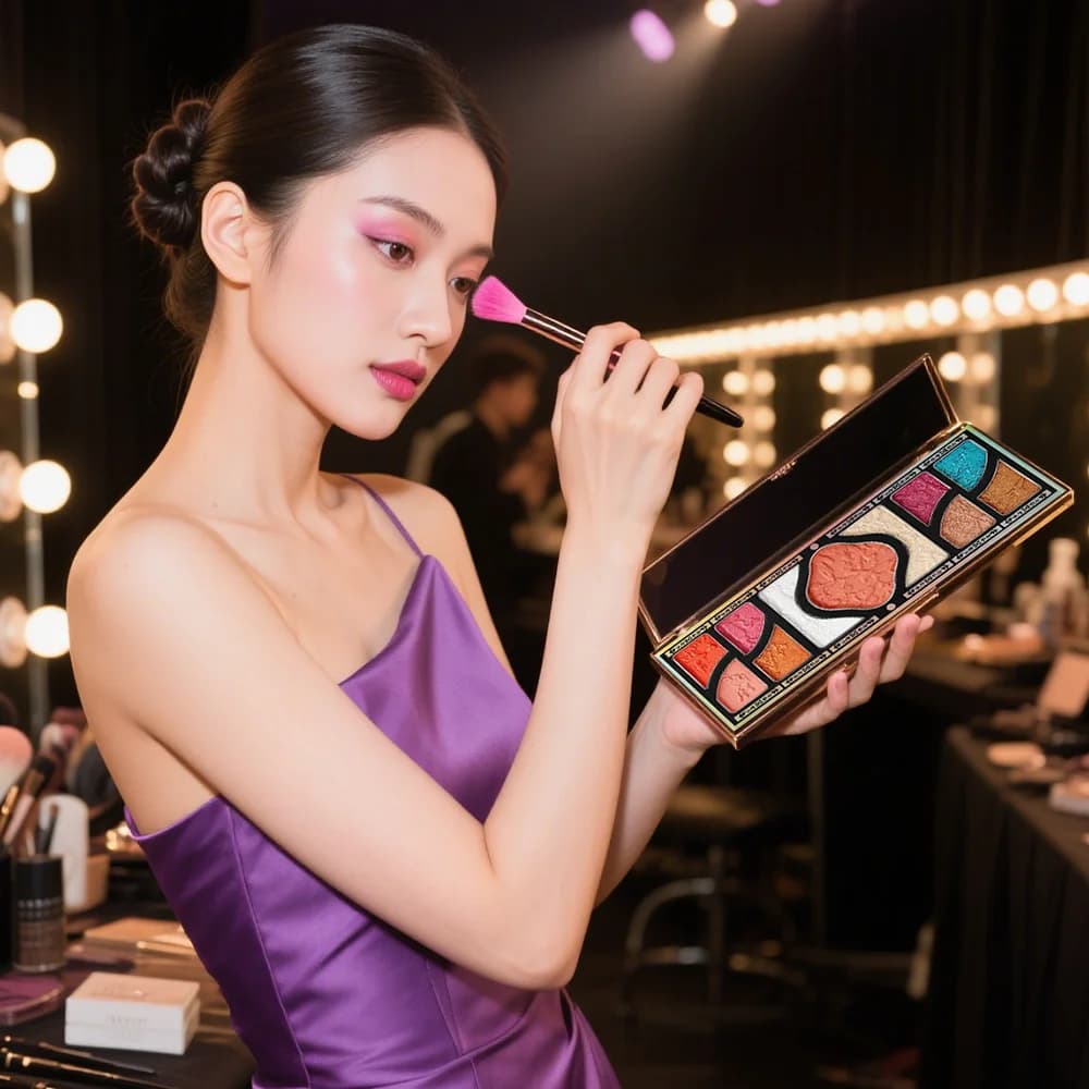 Palette di ombretti in stile cinese, nude, glitterati, opachi e shimmer, a lunga durata, in polvere, per il trucco degli occhi.