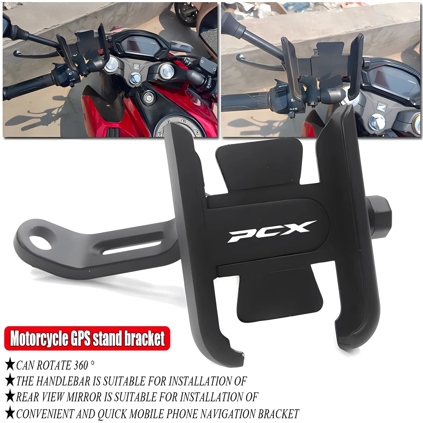 Misura Per PCX150 PCX125 PCX 125 PCX 150 PCX160 Accessori Moto CNC Manubrio Supporto Del Telefono Mobile GPS staffa di supporto