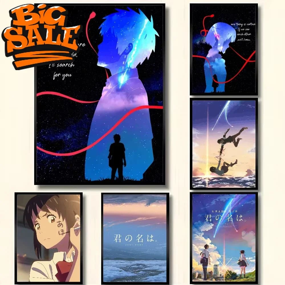 Dipinto ad olio per numero Anime Il tuo nome Mitsuha Film Decorazione della casa Pittura Parete Camera da letto Arredamento della camera Regalo Senza cornice senza fr