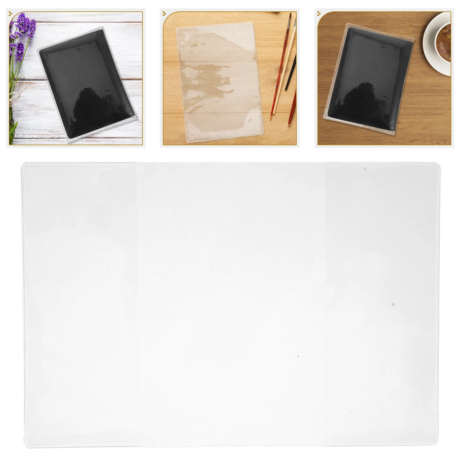 Copertina Protettiva Trasparente A6 in PVC per Quaderni, Planner, Raccoglitori a Fogli Mobili, Album e Diari