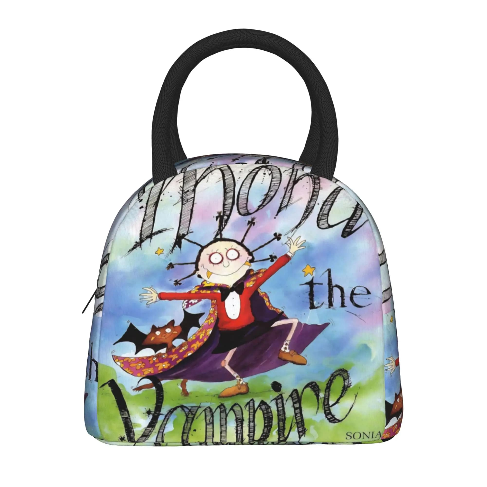 Mona The Vampire Anime Accessories Insulated Lunch Bag For Picnic Food Box Portable Thermal Cooler Lunch Boxes