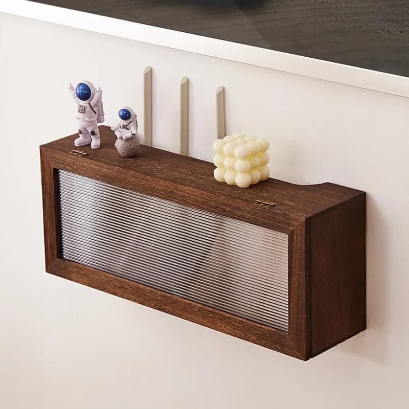 Scatola organizer per cavi Decorazioni per la casa, Design sicuro con copertura per presa a parete, Set-Top Box per router WiFi, Mensola a muro multifunzionale