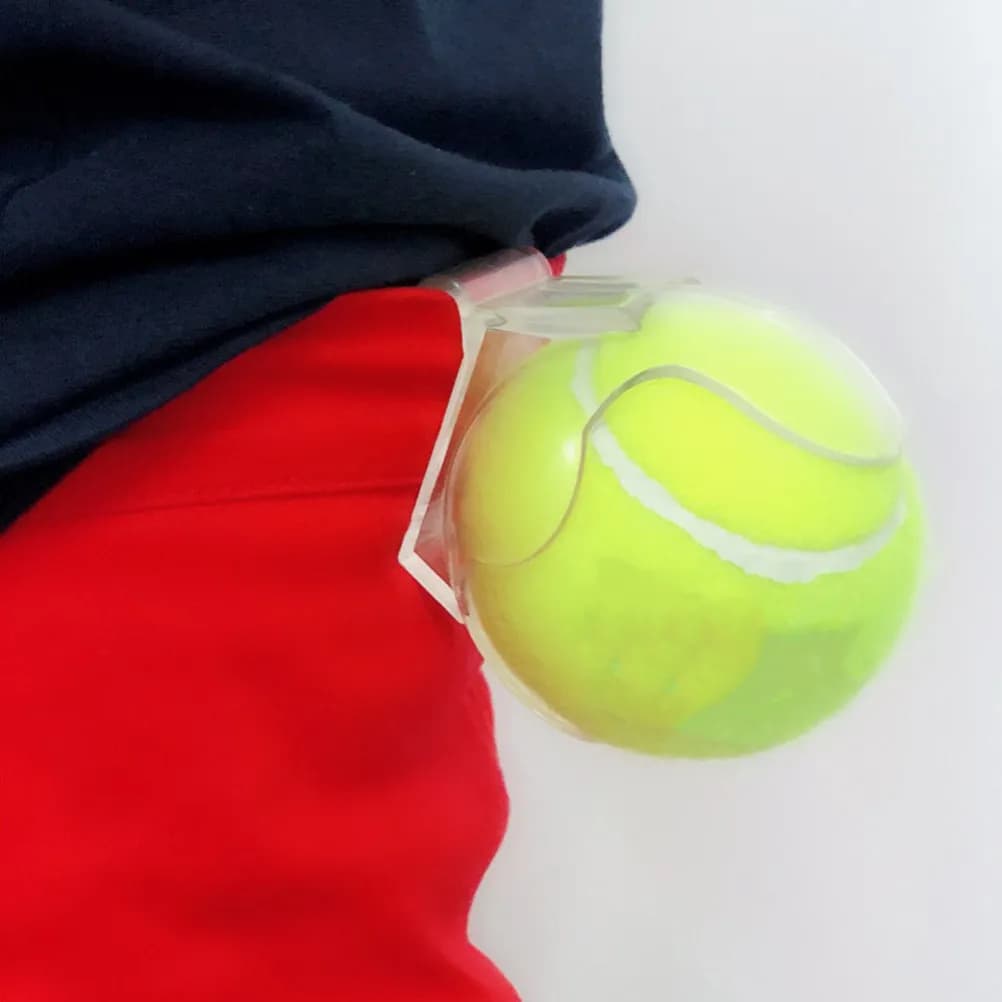 Portapalle da Tennis a Clip, Leggero e Portatile in ABS, Strumento di Allenamento con Bordi Lisci Antigraffio