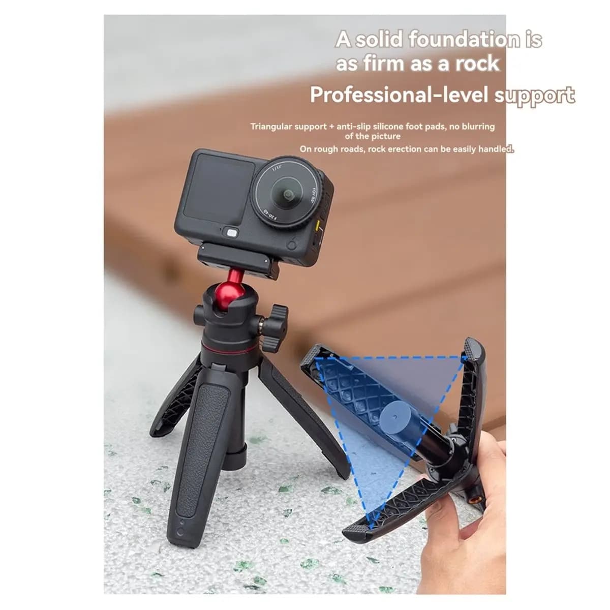Per ACTION 6 Selfie Stick portatile magnetico Mini treppiede telescopico da tavolo Accessori per montaggio su action camera