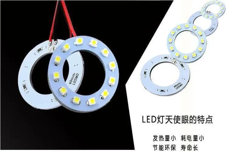 1 PZ DC12V Bianco 30mm-160mm 3528 SMD Auto Led Angel Eyes Halo Anello di Luce Auto Luce Verde Giallo Blu