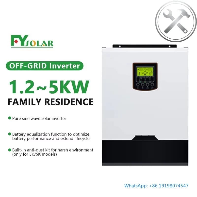Sistema di energia solare off-grid da 2kw 3kw 5kw con inverter e regolatore MPPT, set di pannelli solari per uso domestico