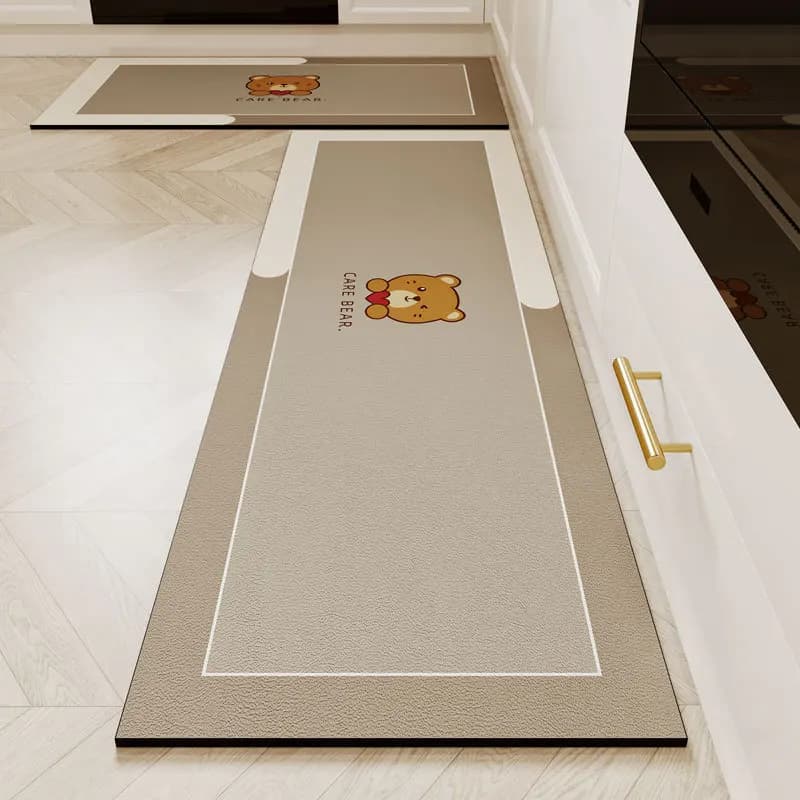 VIKAMA Terra diatomea Tappetini assorbenti in acqua Tappetini da cucina Antiscivolo Anti-olio Pulisci Tappetini da bagno lavabili Decorazioni per la casa