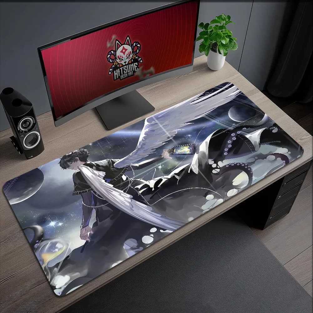 Tappetino per mouse Mouse Lord Sulu of Pad, antiscivolo con bordi cuciti, M-Mysteries, per ufficio, studenti, gaming, spesso, grande, stile moderno, tappetino da scrittura imbottito