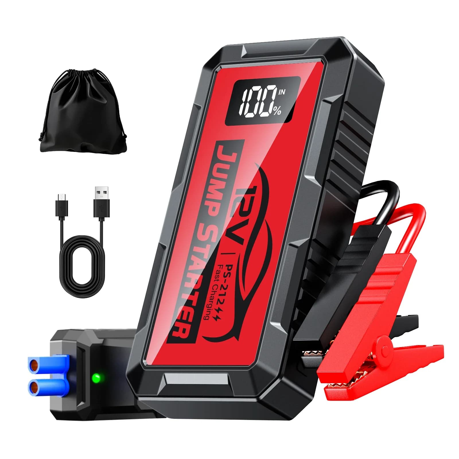 Super Condensatore 12000A 10000A 8000A 4000A 12V, Caricabatterie Portatile, Dispositivo di Avviamento Auto, Power Bank, Avviatore d'Emergenza per Auto