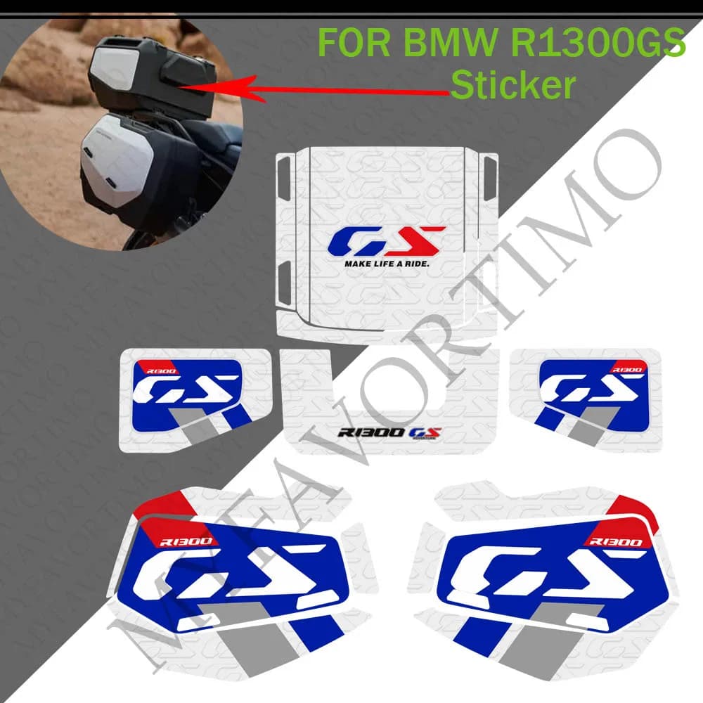 Motorcycle Trunk Luggage Panniers Side Top Cases Suitcase Stickers Decals For BMW R 1300 GS R1300GS ADV Adventure 2023 2024