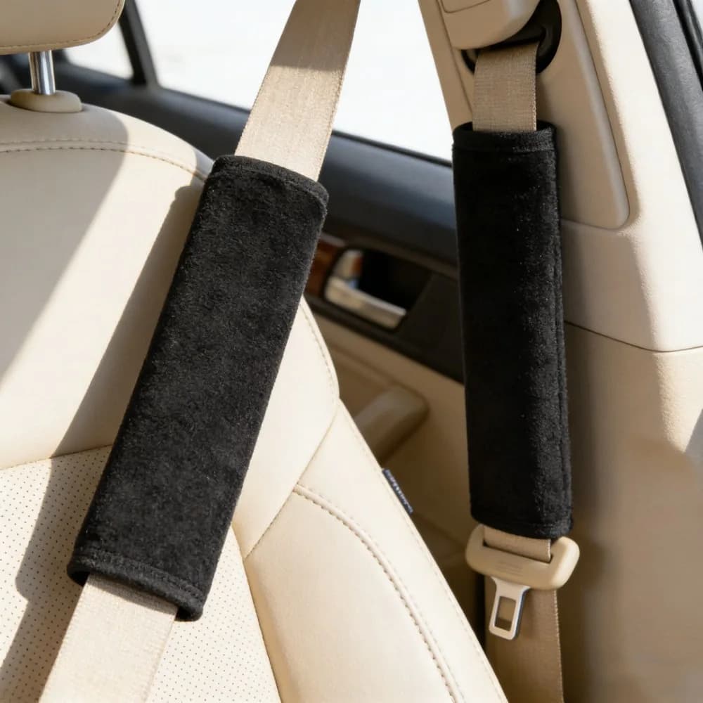 Cintura di Sicurezza per Auto, Protezione per Spalla, Copertura in Pelliccia, Cintura di Sicurezza, Copertura Protettiva, Protezione per Spalla, Cintura di Sicurezza Anti-strangolamento Rinforzata